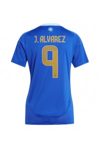 Fotbalové Dres Argentina Julian Alvarez #9 Dámské Venkovní Oblečení Copa America 2024 Krátký Rukáv